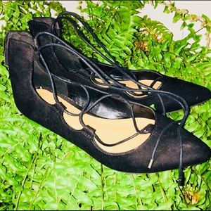 Barely Worn Nine West Lace Up Flats